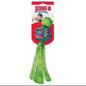 Large KONG Wubba Tug Toy - Green Multicolor Rope Ball